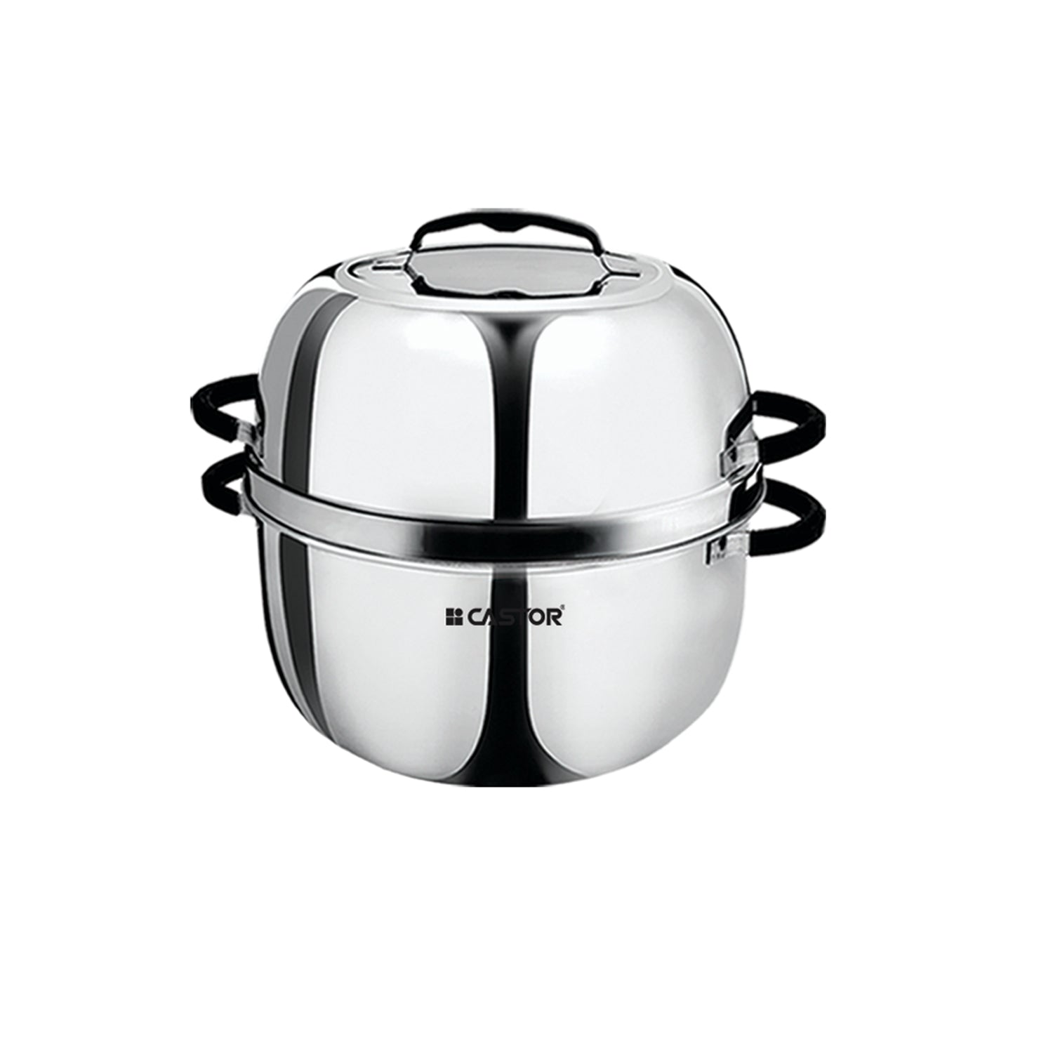 CASTOR Stainless Steel Choodarapetty (Hot Pot) 1.5KG with Bakelite Handle, Stainless-Steel Body