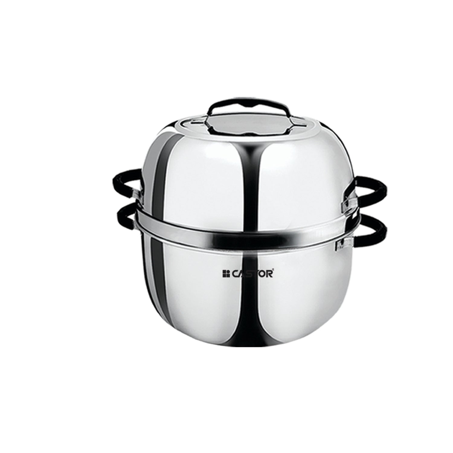 CASTOR Stainless Steel Choodarapetty (Hot Pot) 1KG with Bakelite Handle, Stainless-Steel Body