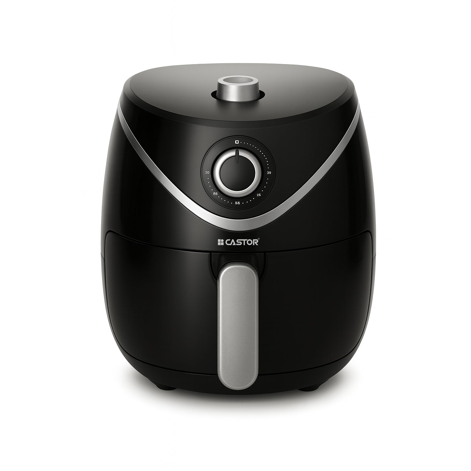 CASTOR CLEAR CHEF 300 Digital Air Fryer 3.2 Litre 800W with Feather Touch Controls, Multiple Cooking Options, Adjustable Temperature (Black)