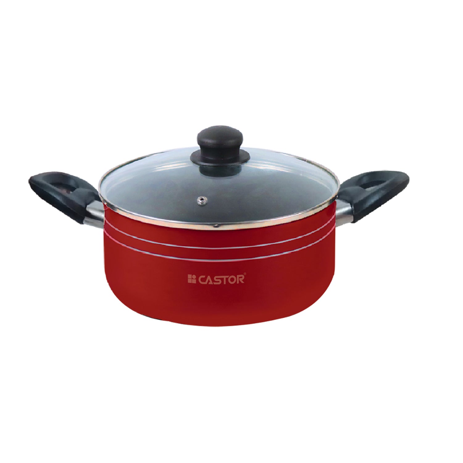 CASTOR CT 20CS Non-Stick Casserole 20cm with 3 Layer Durable Non-Stick Interior, High Quality Induction Base