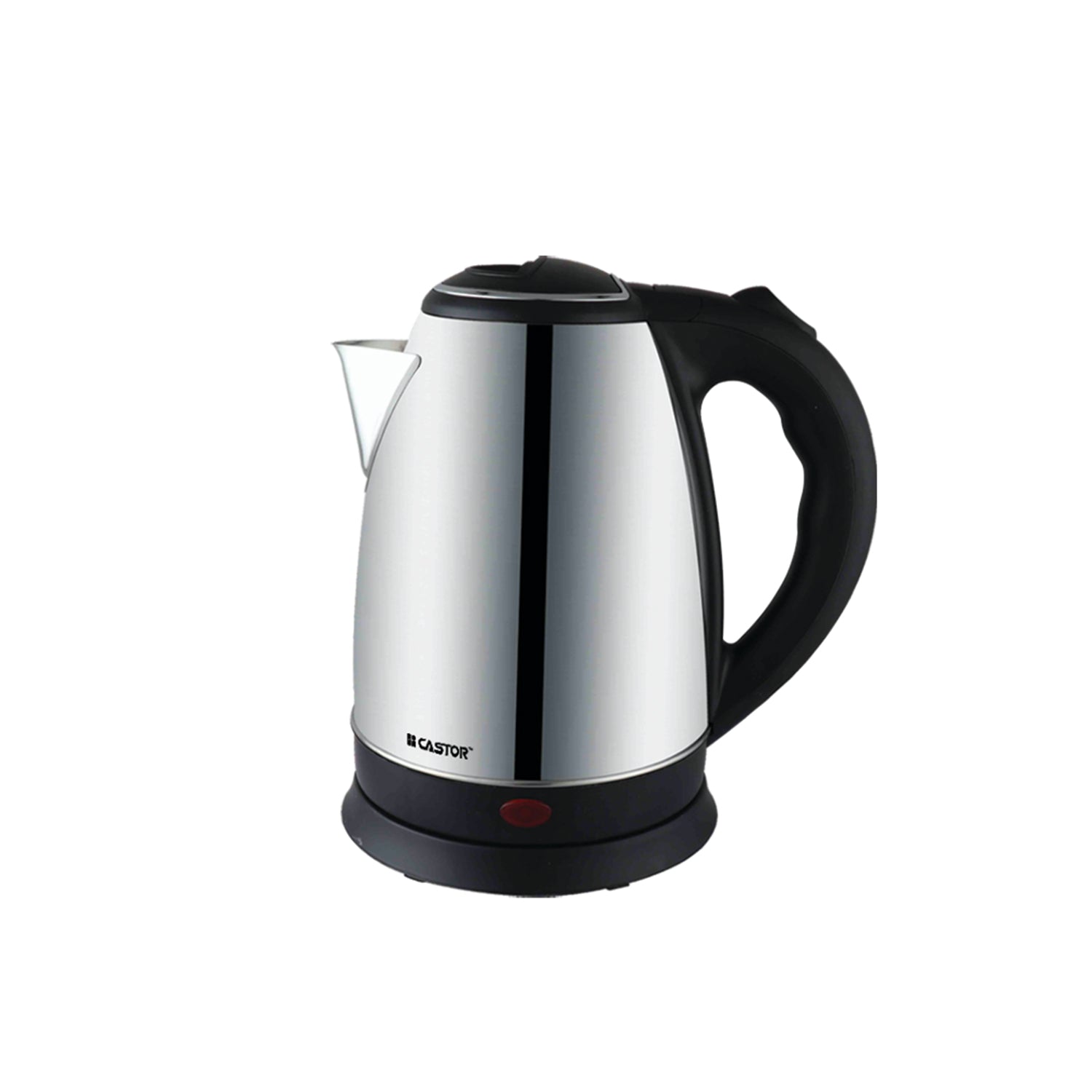 CASTOR CT EK15M Electric Kettle 1.5 Litre 1500W with Triple Safety Protection, Pilot Light, 360° Rotating Base (Silver)