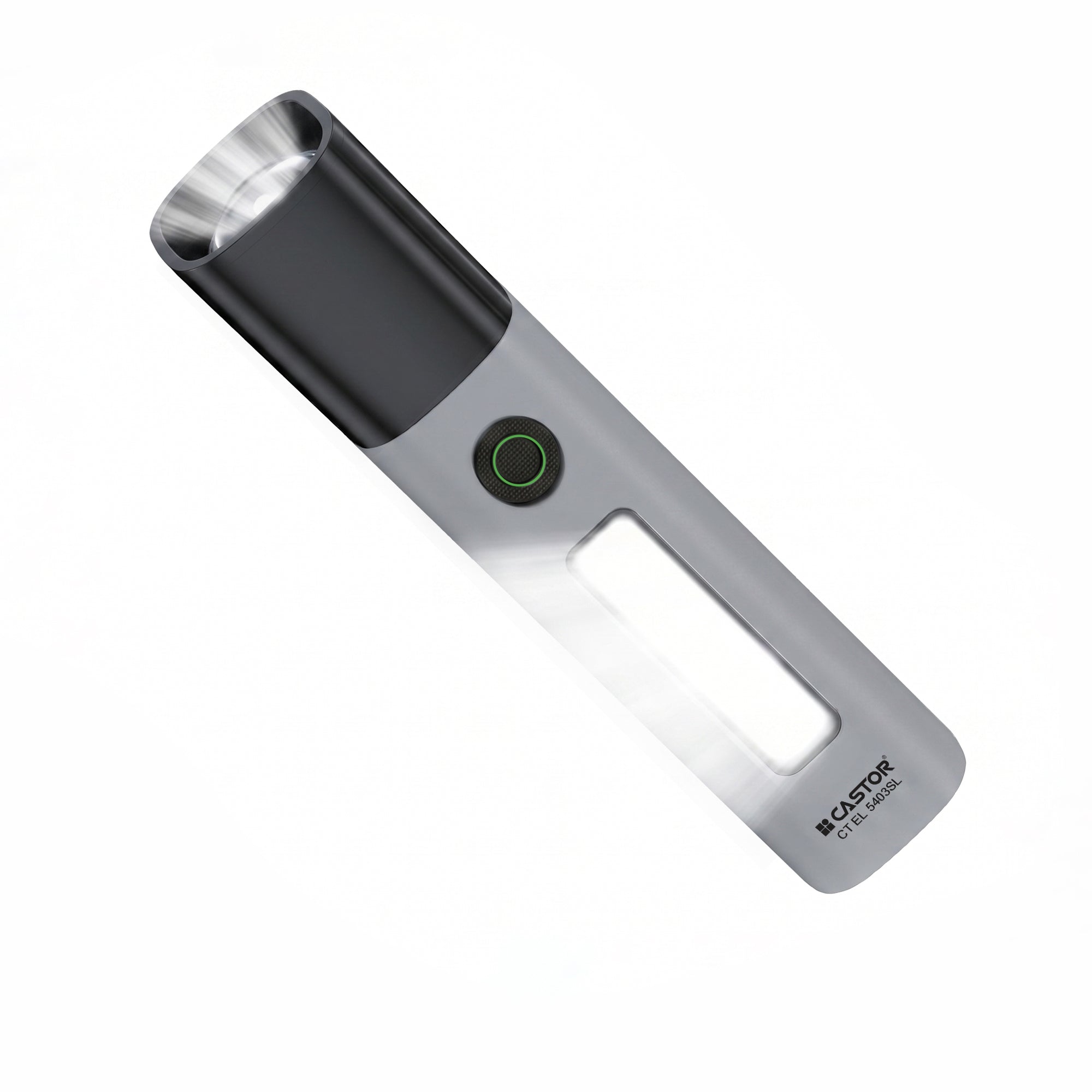 CASTOR CT EL 5403SL LED Hand Lamp, 4 Light Modes, Type C Charging, Bright LED Lighting, Zooming Function, Indoor/Outdoor Use