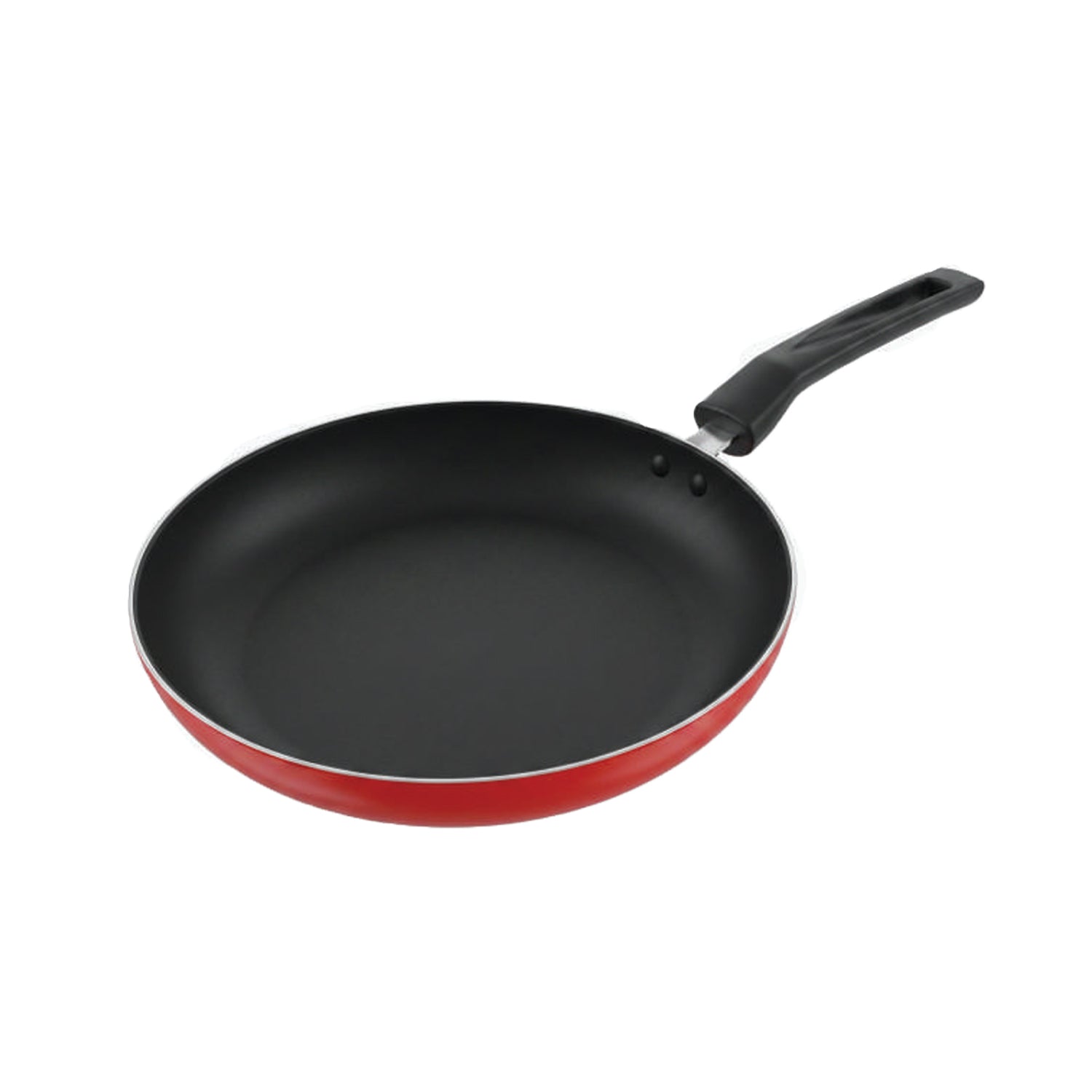 CASTOR CT FP280SSL Non-Stick Fry Pan 280mm with Stainless Steel Lid, 3 Layer Durable Non-Stick Interior, Induction Friendly (Black)