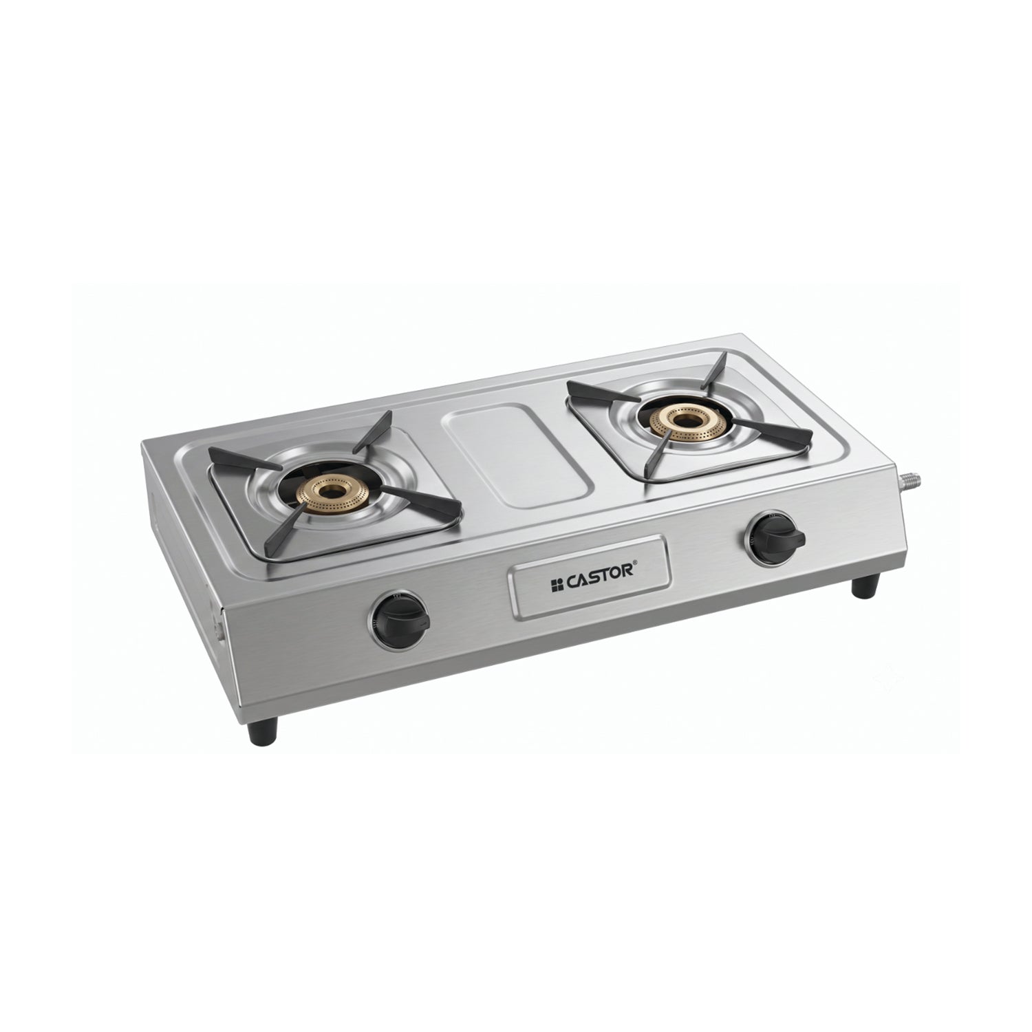 CASTOR CT SS GS02 DELTA 2 Burner Stainless Steel Gas Stove, Energy Saving Burners, Brass Burner, Low Gas Consumption