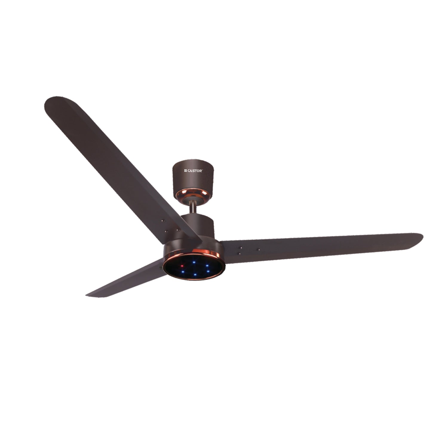 CASTOR WYNEX-7LD BLDC Ceiling Fan with LED Indicator, Power Saving up to 57%, Remote Control, Smart BLDC Motor, 28W, 3 Year Warranty (Smokey Brown)